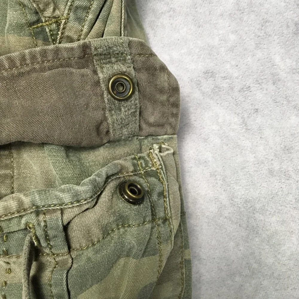 Faded Glory‎ Mens Cargo Shorts size 42 Green Jungle Camouflage Cotton Pockets